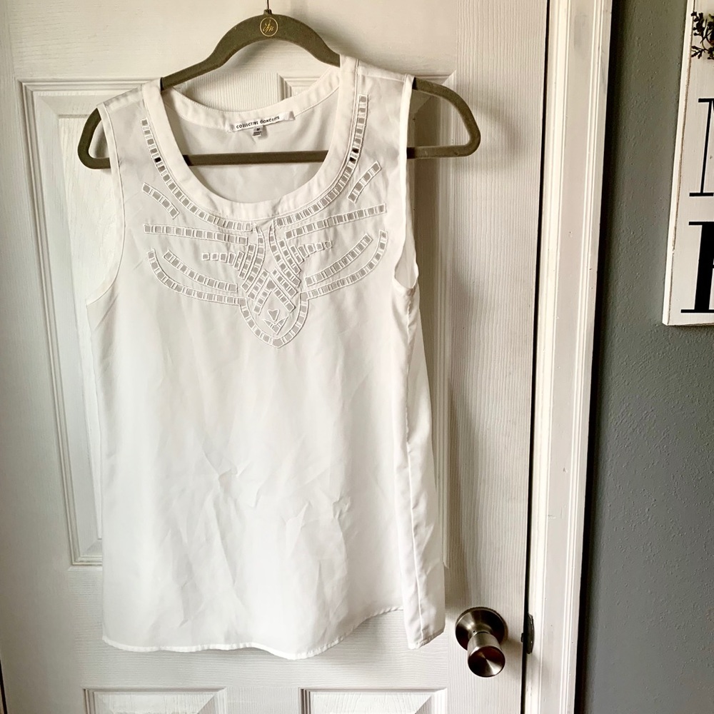 3 for $25! Collective Concepts White Blouse